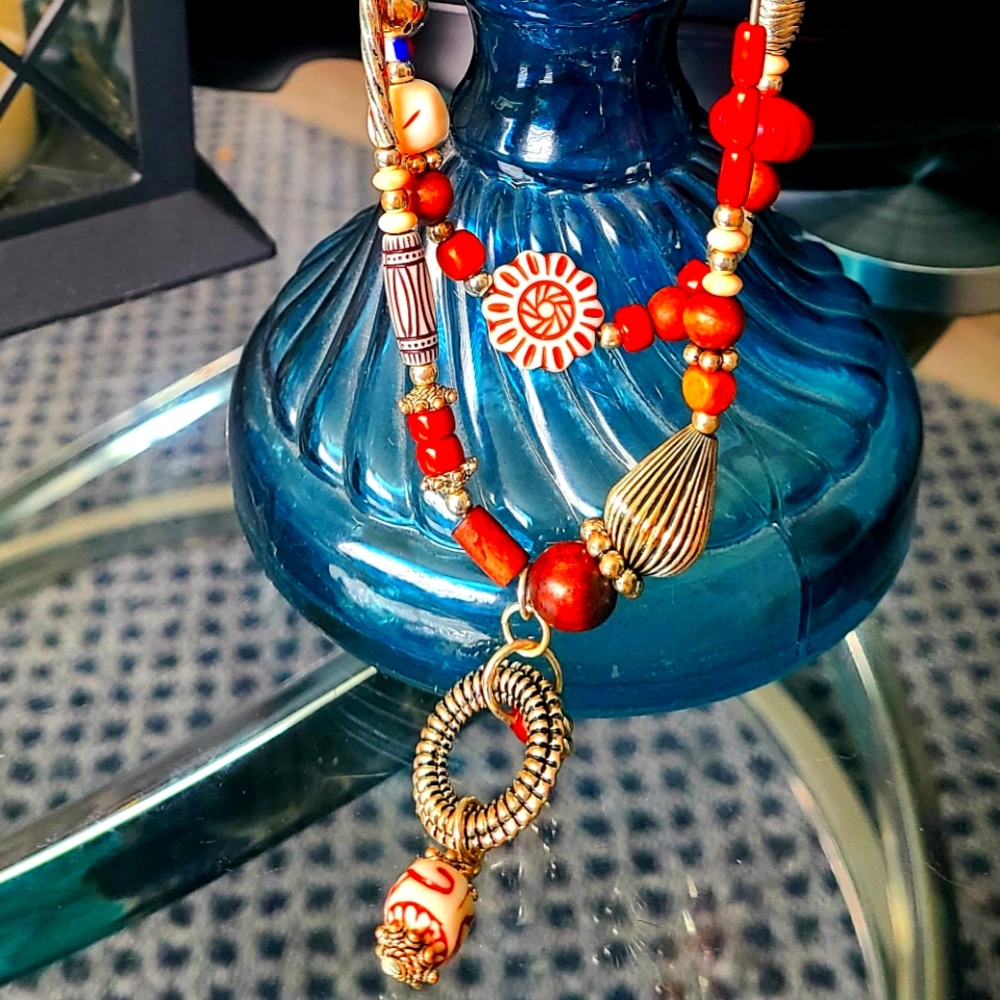Boho gypsy style necklace